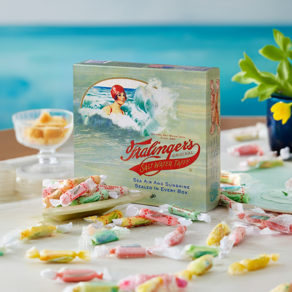 Fralinger's Original Salt Water Taffy In Original 1920's Salt Water Taffy Box