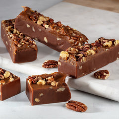 Chocolate Salted Pecan Caramel Fudge