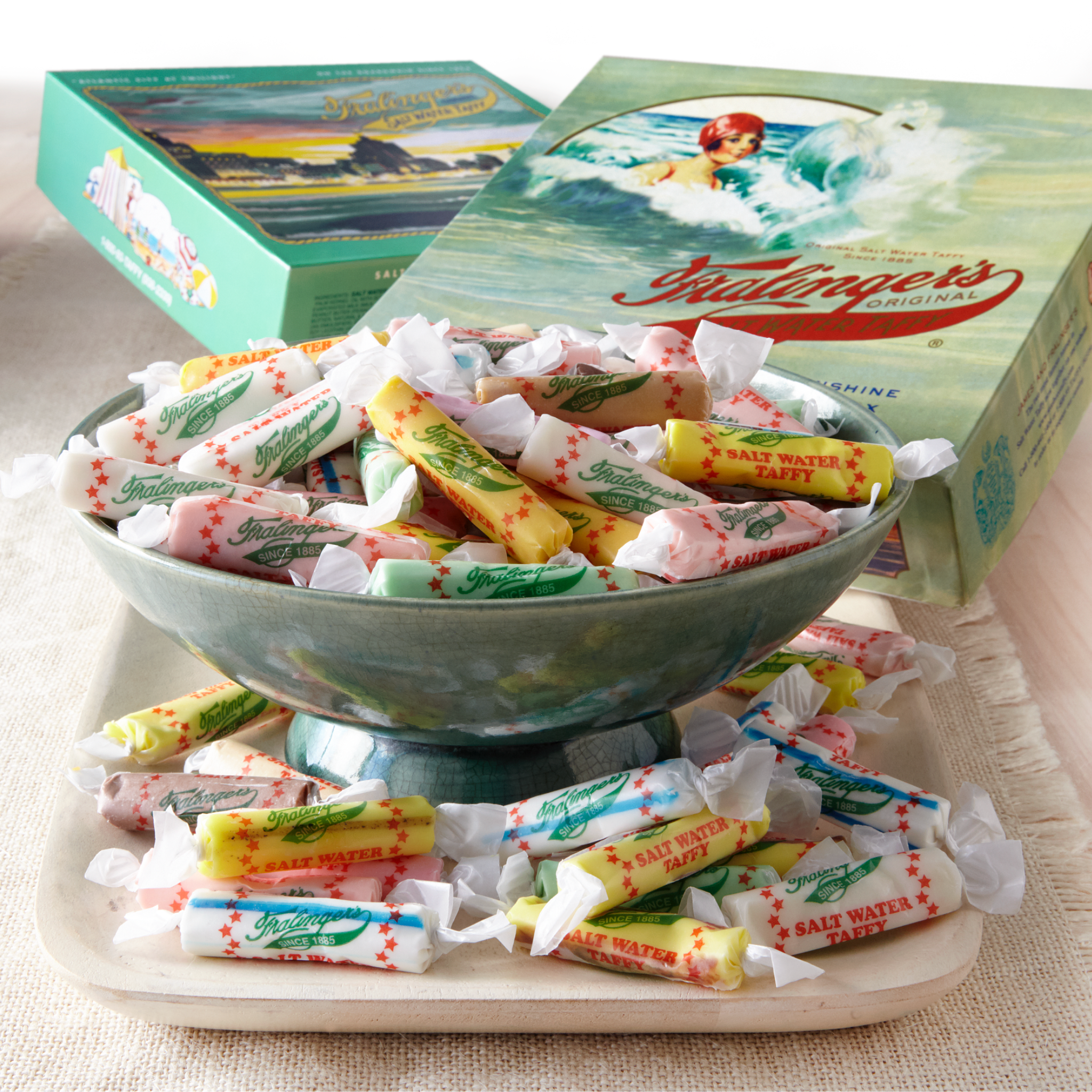 Fralinger's Original Salt Water Taffy In Original 1920's Salt Water Taffy Box