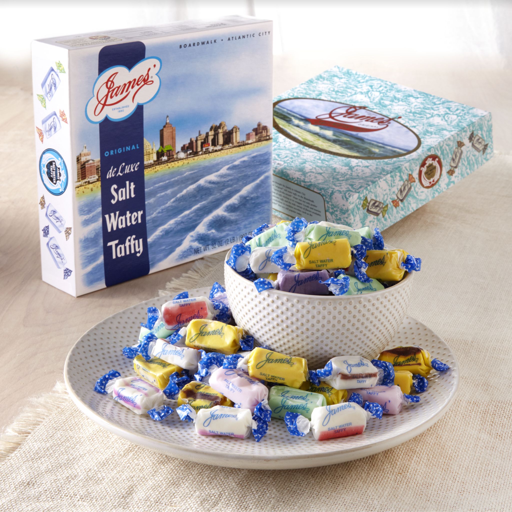 James' Original Salt Water Taffy In Original Seashore Salt Water Taffy Box